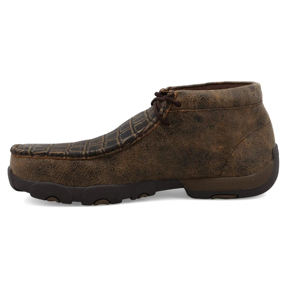 Twisted X Work Chukka Driving Moc Caiman Print / Brown